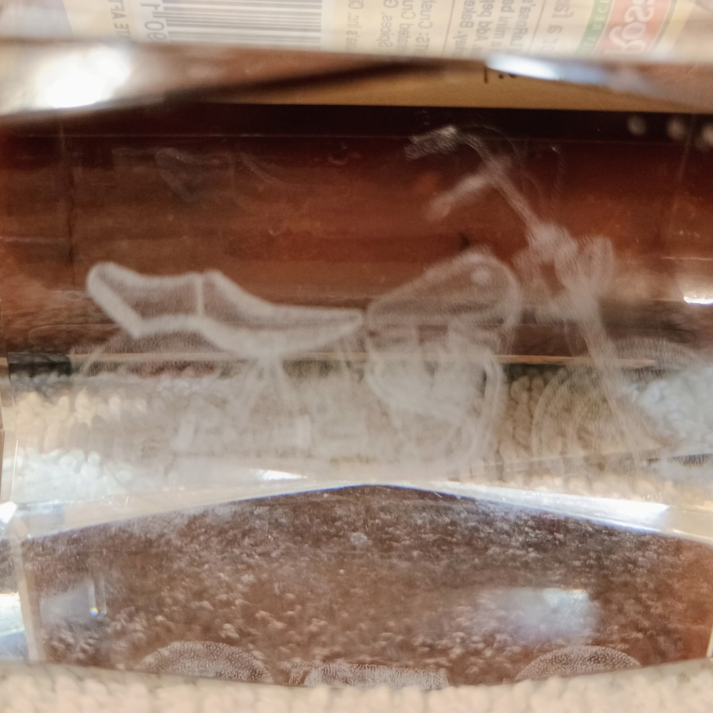 Etched Crystal Motorcycle Display